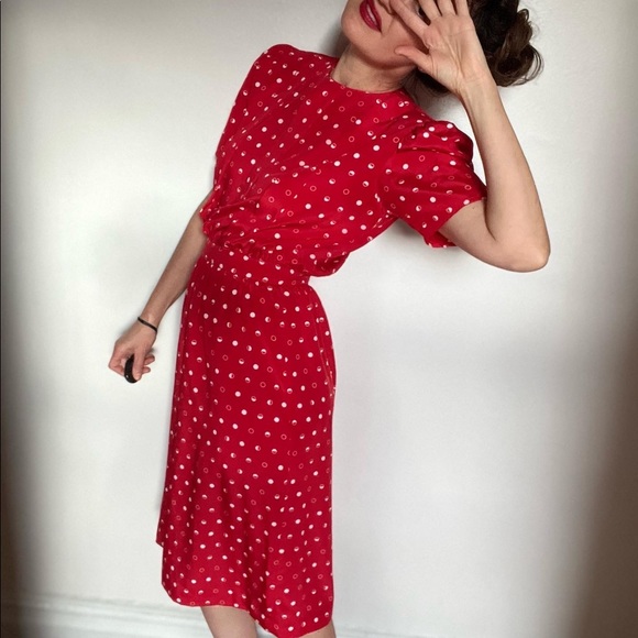 Vintage Petites For Maggy sz 6. Puff sleeves with little shoulder pads. Adorable - Picture 2 of 10